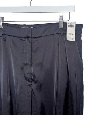 Abercrombie & Fitch Black Satin Wide Leg Pants - Size 16 Long - NWT